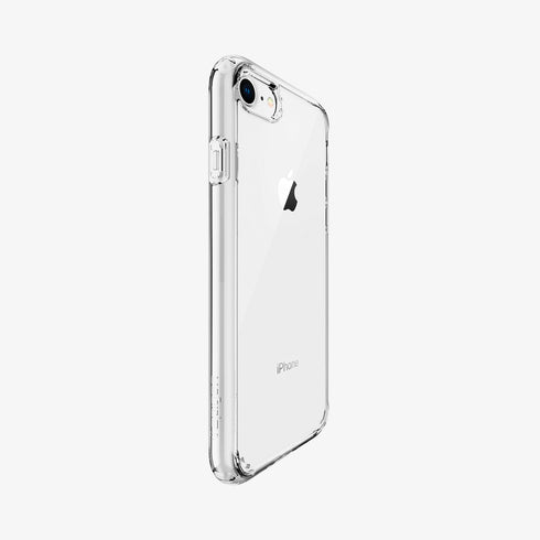 042CS20924 - iPhone SE Ultra Hybrid case in rose crystal showing the back